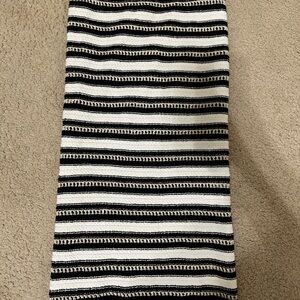 Nine West Black and White Striped Pencil Skirt
